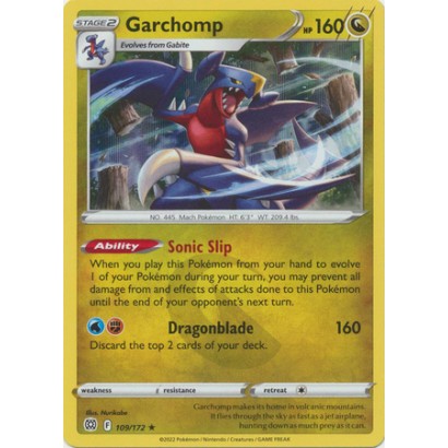 GARCHOMP - 109/172 - HOLO RARE